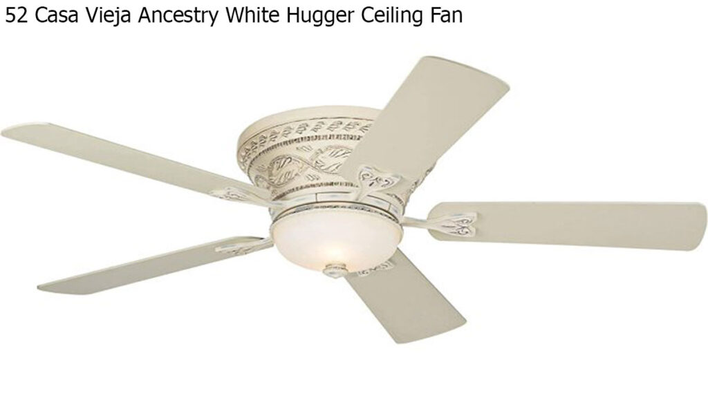 52 Casa Vieja Ancestry White Hugger Ceiling Fan